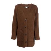 Bruine Casual Cardigan met Voorzak Vince , Brown , Dames