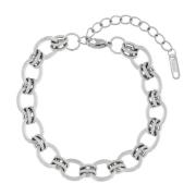 Waterdichte Zilveren Link Armband Dansk Copenhagen , Gray , Dames