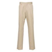 Casual Beige Linnen Katoenen Broek Brioni , Beige , Heren