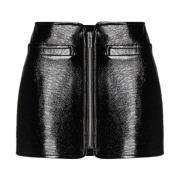 Zwarte Katoenen Swallow Rok Courrèges , Black , Dames