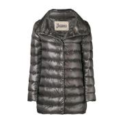 Grijze Puffer & Down Halve Jas Herno , Gray , Dames