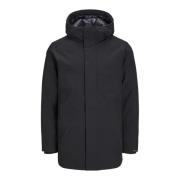 Winter Parka Jas met Capuchon Jack & Jones , Black , Heren