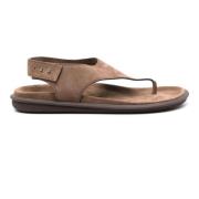 Bruin Elegant Open Platte Sandalen Giorgio Armani , Brown , Heren