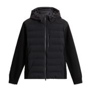 Hybride Gewatteerde Jas met Capuchon Woolrich , Black , Heren