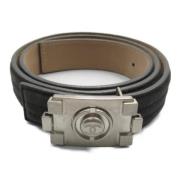 Pre-owned Canvas belts Chanel Vintage , Gray , Dames