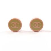 Pre-owned Plastic earrings Chanel Vintage , Pink , Dames