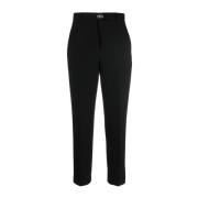 Casual Zwarte Wollen Broek Salvatore Ferragamo , Black , Dames