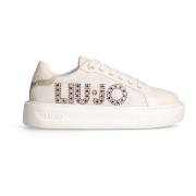 Sneakers met geperforeerd bovenwerk en studs Liu Jo , Beige , Dames