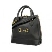 Pre-owned Leather handbags Gucci Vintage , Black , Dames