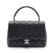 Pre-owned Leather handbags Chanel Vintage , Black , Dames