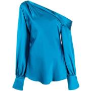 Elegante Blauwe One Shoulder Blouse Simkhai , Blue , Dames