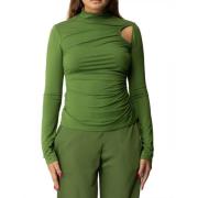 Groene Cut Out Sweater Patrizia Pepe , Green , Dames