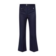 Slim Fit Flanellen Gestreepte Broek Liu Jo , Blue , Dames