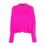 Elegante Armadillo Sweater in Roze Pinko , Pink , Dames