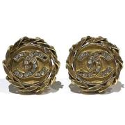 Pre-owned Metal earrings Chanel Vintage , Yellow , Dames