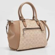 Pre-owned Coated canvas handbags Coach Pre-owned , Beige , Dames