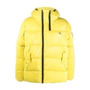 Shine Oversized Puffer Jas Geel Calvin Klein Jeans , Yellow , Heren