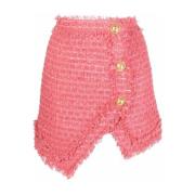 Roze Tweed Rok Balmain , Pink , Dames