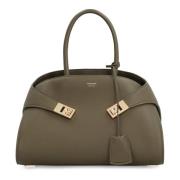 Stijlvolle Leren Handtas met Logo Bedel Salvatore Ferragamo , Green , ...