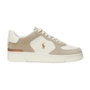 Court Leren en Suède Sneakers Polo Ralph Lauren , Beige , Heren