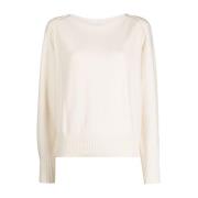 Casual Beige Trui met Gestikte Schouders Dkny , Beige , Dames