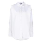 Casual Longsleeve Shirt in Wit Msgm , White , Dames