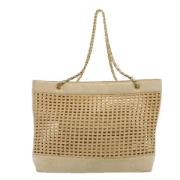 Pre-owned Fabric totes Chanel Vintage , Beige , Dames