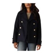 Wollen Peacoat in Donkerblauw Tommy Hilfiger , Blue , Dames