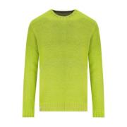 Omkeerbare Wol Crewneck Jumper Bob , Green , Heren