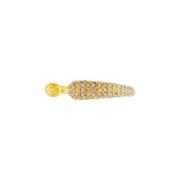 Luxe CZ Gap Ring Verguld Dansk Copenhagen , Yellow , Dames