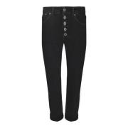 Stijlvolle Broeken voor Mannen Dondup , Black , Dames