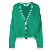 Groene Wol Kasjmier Cardigan Msgm , Green , Dames