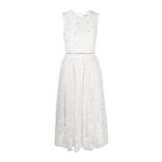 Elegante Witte Kralen Midi Jurk Self Portrait , White , Dames