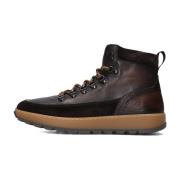 Bruine leren veterschoenen Magnanni , Brown , Heren