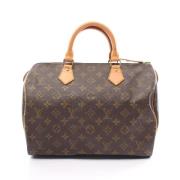 Pre-owned Canvas handbags Louis Vuitton Vintage , Brown , Dames