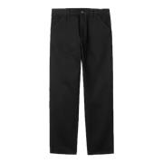 Klassieke werkbroek in Smith denim Carhartt Wip , Black , Heren