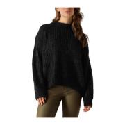 Zwarte Mohair Trui Phoebe Knit-ted , Black , Dames