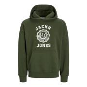 Victo Hoodie Jack & Jones , Green , Heren