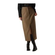 Bruine Enkelskirt Maxi Stijl Y.a.s , Brown , Dames