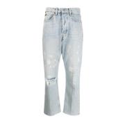 Blauwe Straight Jeans Polo Ralph Lauren , Blue , Dames