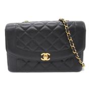 Pre-owned Leather chanel-bags Chanel Vintage , Black , Dames