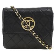 Pre-owned Leather chanel-bags Chanel Vintage , Black , Dames