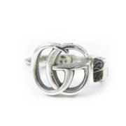 Pre-owned Metal rings Gucci Vintage , Gray , Dames