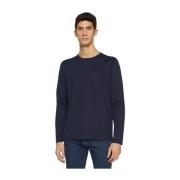 Katoenen jersey longsleeve t-shirt Dondup , Blue , Heren