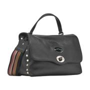 Kleine Gehamerde Leren Postina Tas Zanellato , Gray , Dames