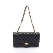 Pre-owned Leather chanel-bags Chanel Vintage , Black , Dames