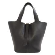 Pre-owned Leather totes Hermès Vintage , Black , Dames