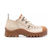 Beige Leren Veterschoenen Enkellaarzen JW Anderson , Beige , Dames