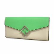 Pre-owned Leather wallets Fendi Vintage , Green , Dames