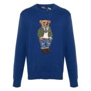 Blauwe Casual Katoenen Longsleeve Pullover Polo Ralph Lauren , Blue , ...